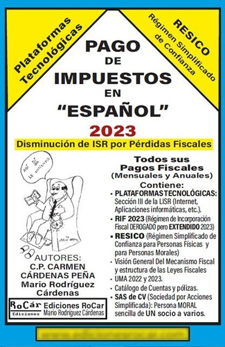 Libro Pago De Impuestos En Español 2023. Editorial Rocar.new