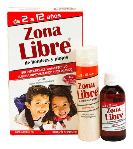 Kit Zona Libre Locion + Shampoo Para Liendres Y Piojos