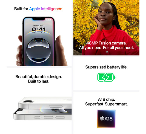 Iphone 16e 128-- Nuevos En Caja Sellada-- Apple Intelligence Negro