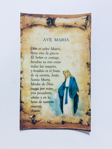 93 Estampas Ave Maria Virgen Milagrosa Mide 8.5x14cm (ev25)