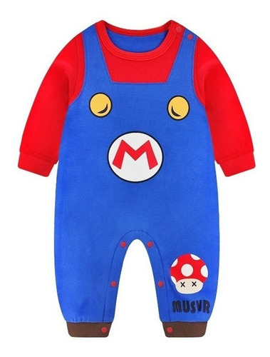 Mamelucos Y Pañaleros De Super Mario Para Bebé Pijama Mono