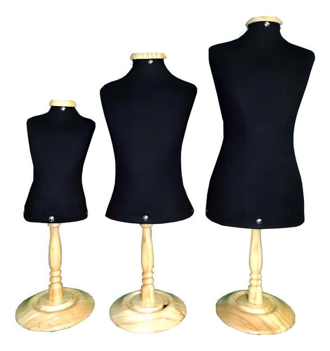 1 Mini Busto Expositor De Roupa Pet P Cru Com Pedestal