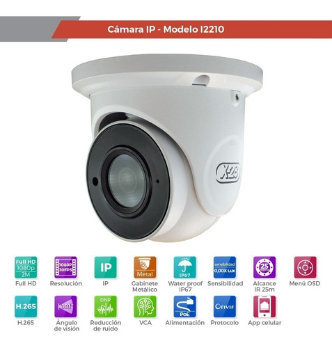 Imagen 2 de 5 de Cámara Ip X-28 - Full Hd (1080p - 2m) - Lente Fija Domo