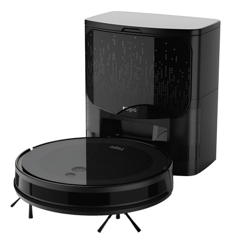 Robô Aspirador Ropo Smart Pet + Estação Autolimpante Cleaner Cor Preto 110v