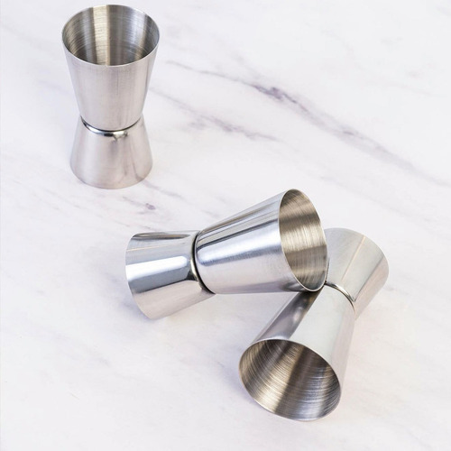 Medidor Tragos Doble Onza X10u Acero Inoxidable Jigger