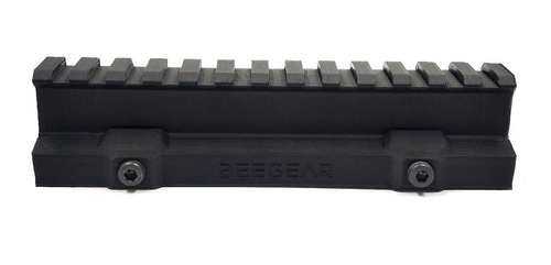 Imagem 4 de 4 de Suporte Elevador De Trilho 13 Slots Picatinny 22mm 135x30mm