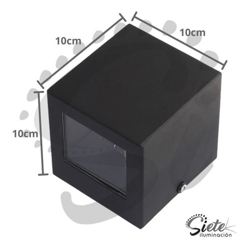 Imagen 2 de 4 de Aplique Pared Cubo G9 Exterior Luz Moderna Bidireccional