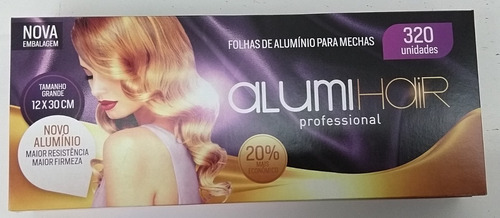 Alumi Hair - 320 Folhas Em 12x30cm - Caixa Com 12 Embalagens