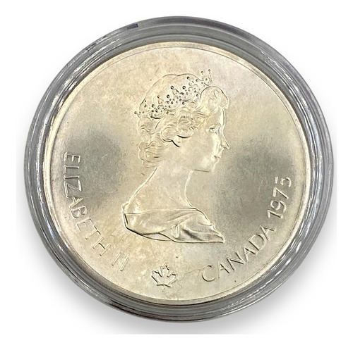 Moneda Plata 10 Dólares Canadienses Olimpiadas Montreal 1976 (Usado)