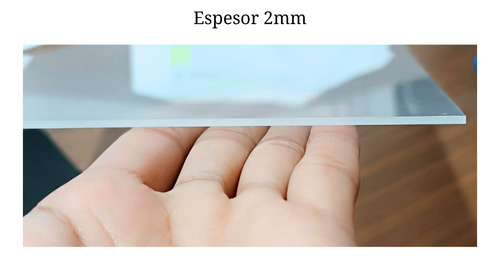 Placa Esmerilada Acrilico 2mm Espesor 19cm X 19cm Blanco