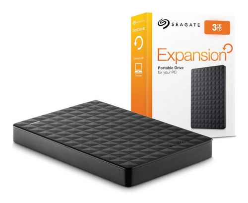 Hd 3tb Externo Usb 3.0 Seagate Expansion Portatil 2,5' Preto