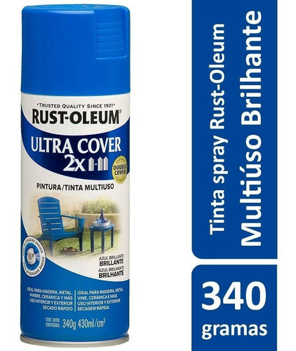 Spray Azul Brilhante Ultra Cover 340g Rust Oleum