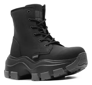 Bota Dama K-swiss Curie V Casual Antiderrapante Negro 22-26