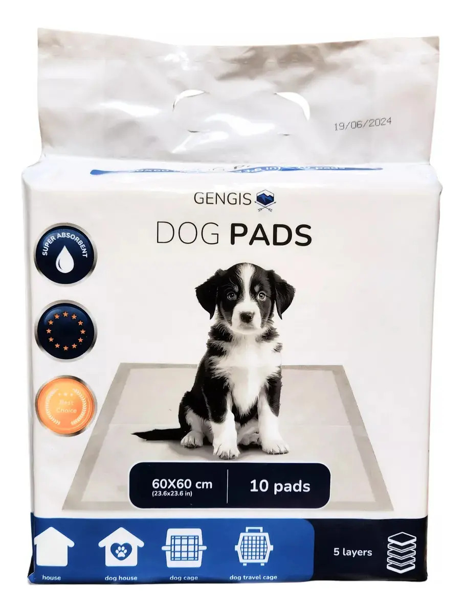 Paños Absorbentes Perros Gengis Blanco 60x60cm 60 U Antiderrame