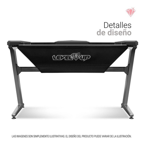 Imagen 4 de 6 de Escritorio Mesa Gamer Level Up Escritorio Pc Luces Led