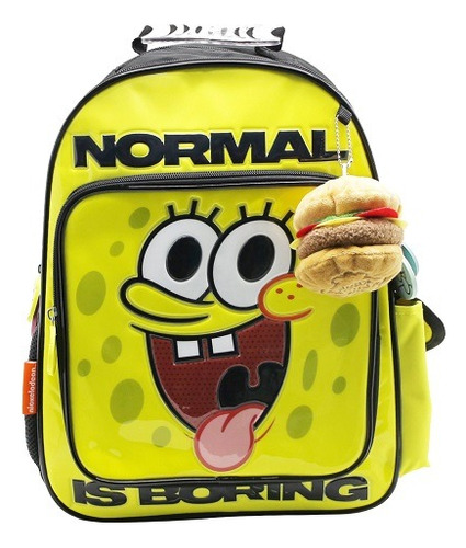 Bob Esponja Mochila Esp 16  Con Colgante  Normal Is Boring  