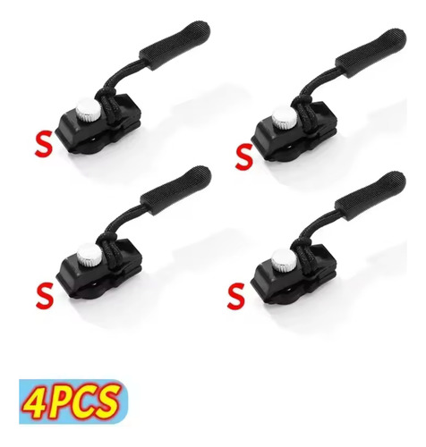 Kit De Reparación De Cierre P/ Campera Mochila Botas Etc X2 Negro T-s X4