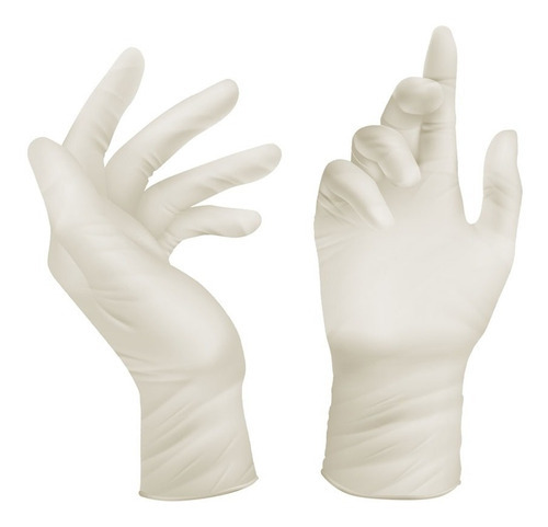 Guantes De Latex Mediglove Color Crema X 100 Talle S