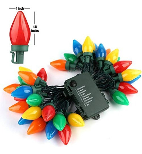 Guirnalda De Luces Navideñas C9 Multicolor, 6,5 M, Multimodo