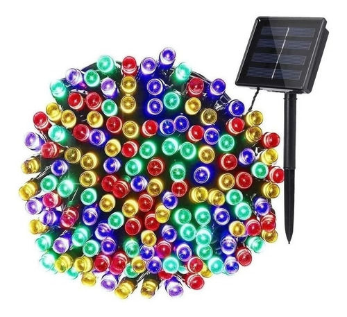 Imagen 2 de 6 de X4 Luces Solar Guirnalda 100 Led Exterior/ Jardin 10 Metros
