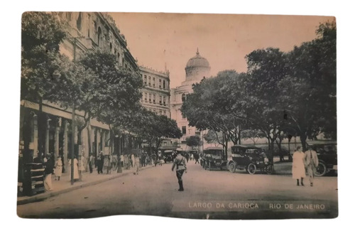 Cartão Postal Largo Da Carioca Centro Rj 1924 644