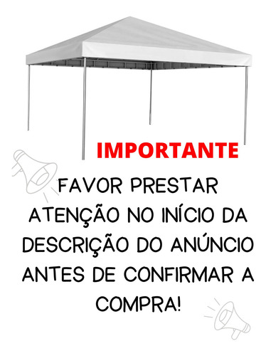 Tenda Piramidal 5x5 M Completa Lona - Estrutura Galvanizada