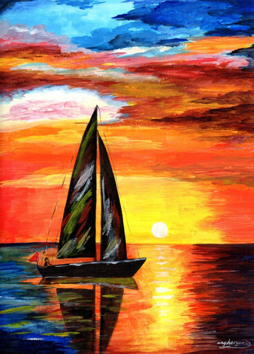 Pintura Acrílica. Velero