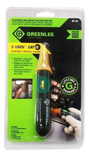 Greenlee Gt-16 Ajustable Sin Contacto Detector De Voltaje