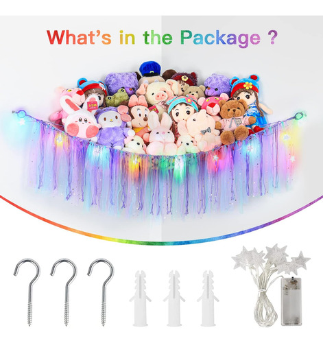 Red De Animales De Peluche O Hamaca Con Luz Led, Hamaca De J
