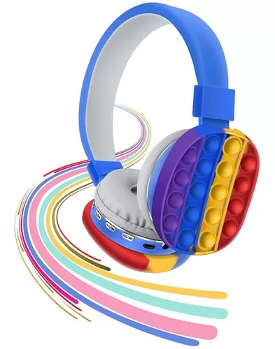 Auriculares inalámbricos - POPITK KLACK, Supraaurales, Bluetooth, Pop It de  Diadema para Niños Rosa