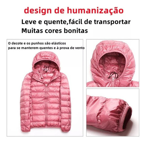 Chamarra Puffer Con Capucha Ligera For Mujer