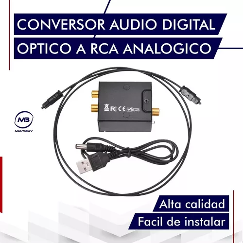 Convertidor de Audio Digital Óptico a Analógico con Instalación de