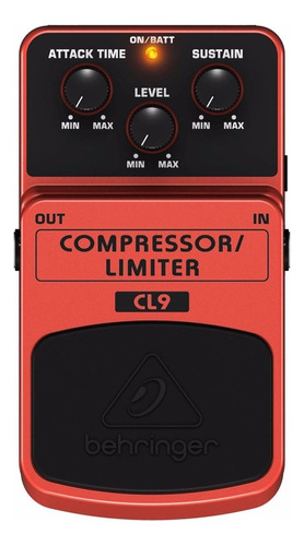 Behringer Cl-9 Pedal Compressor / Limiter Color Naranja oscuro