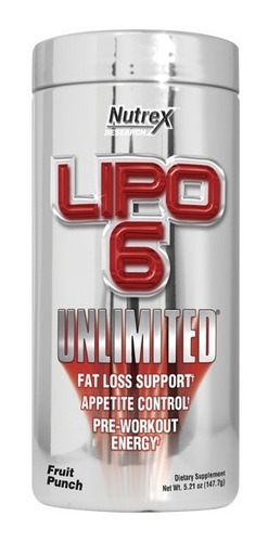 Lipo-6 Unlimited El Quemagrasas De Nutrex 60 Serv. Original