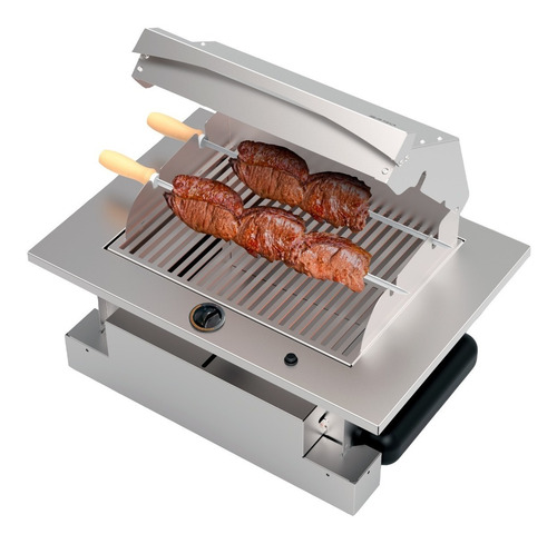 Imagem 6 de 6 de Churrasqueira Cook Top Apartamento Embutir Gás Glp Inox Top