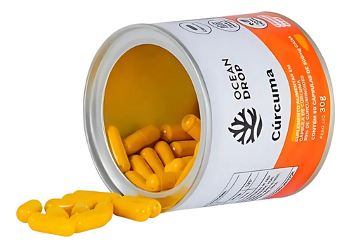 Curcuma 500mg Com Oleo De Linhaça 60 Caps Ocean Drop Lata