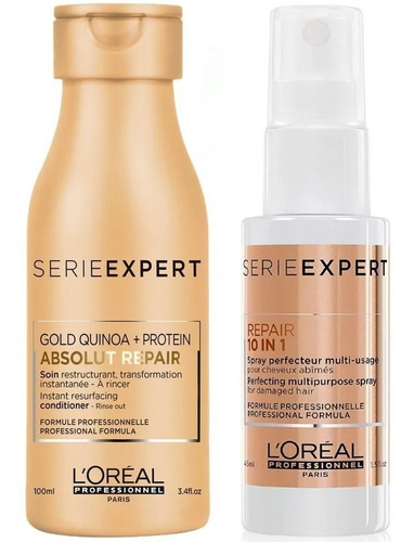 Shampoo+ Loción 10 En 1 Cabello Dañado Loreal Absolut Repair