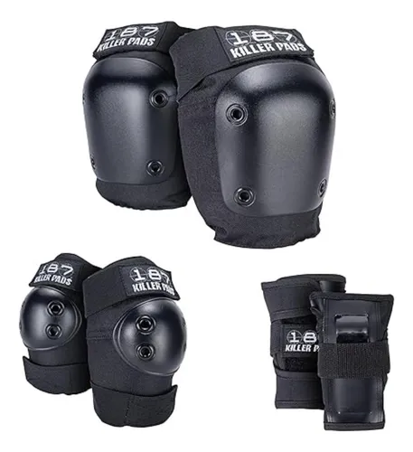 Rodilleras Coderas Y Muñequeras 187 Killer Pads Negro S/m
