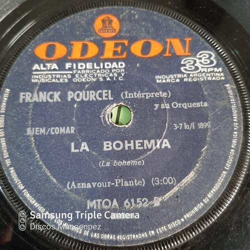 Simple Franck Pourcel Y Orquesta Odeon 6152 C15