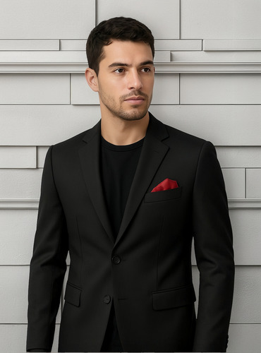 Blazer Microfibra Slim Masculino Forro Trabalhado Promoção Preto Blazer 48