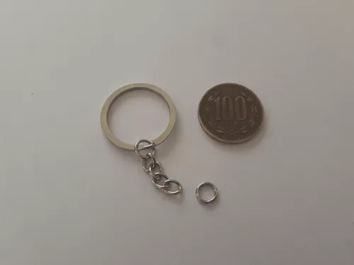 100 Argollas Para Llavero 30mm Con Cadena + Argolla Unión - LhuaStore –  Lhua Store