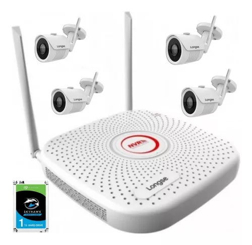 Cámara IP Wifi inalámbrica de 4 canales Wifi Nvr Kit