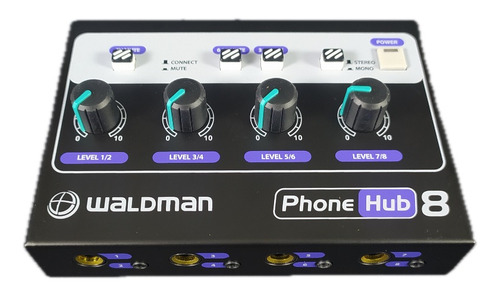 Amplificador De Fone Waldman Ph-8 Phone Hub 8 Com Fonte 100v/240v
