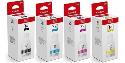 Tinta Canon Gi-16 Kit De 4 Colores  Impresora Gx6010 Gx7010