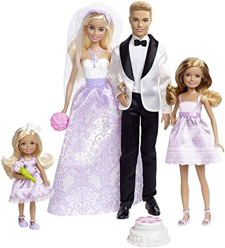 Set De Boda De Barbie Con Muñecas De Novio Stacie Chelsea