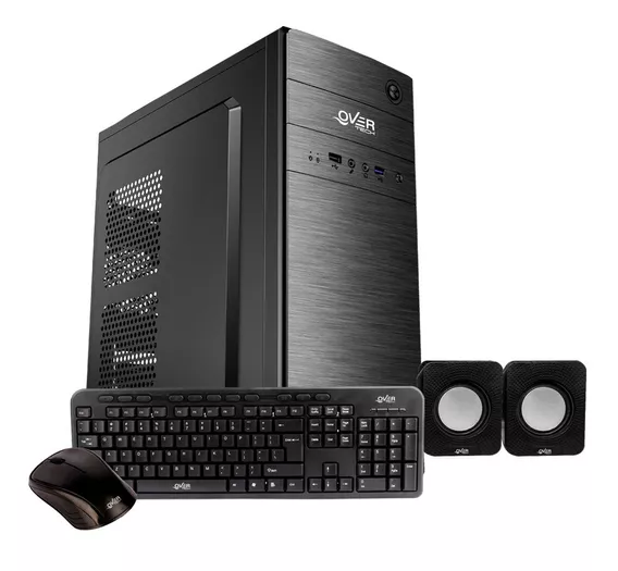 Gabinete Pc Kit Overtech Ov-k190 Negro Con Fuente Ok-6500 Pc