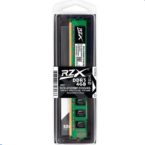 Memória Rzx Ddr3 4gb 1333mhz Pc Intel/amd - Lacrada Original