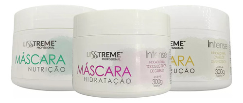 Kit Cronograma Capilar Lisstreme 300g Tratamento Capilar