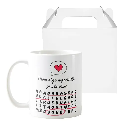 comprar Caneca Caça Palavras Surpresa Para Contar Gravidez Vovô