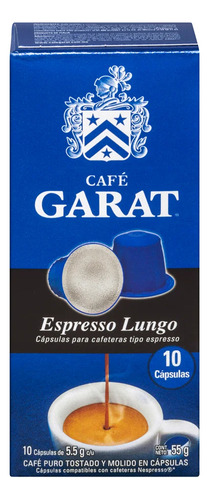 Café Garat Cápsulas Lungo Con 10 Cápsulas De 5.5g